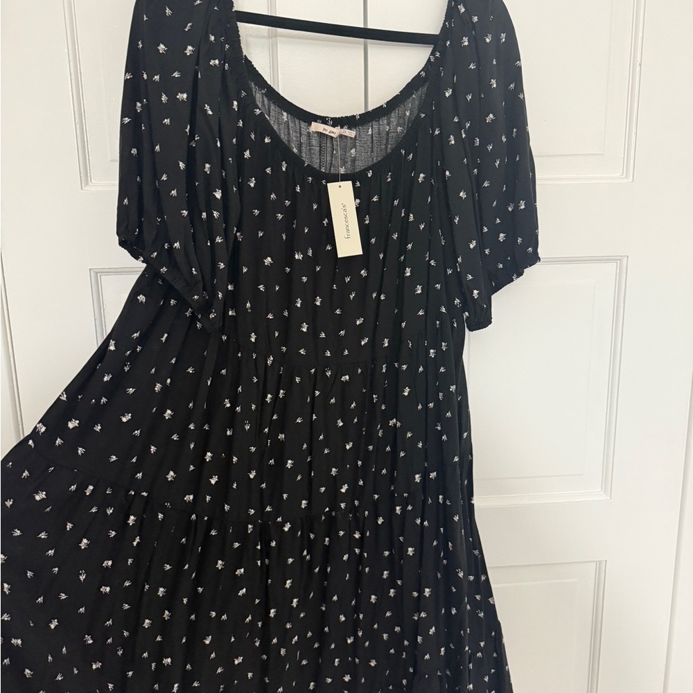 Black Floral Dress Francesca’s NWT